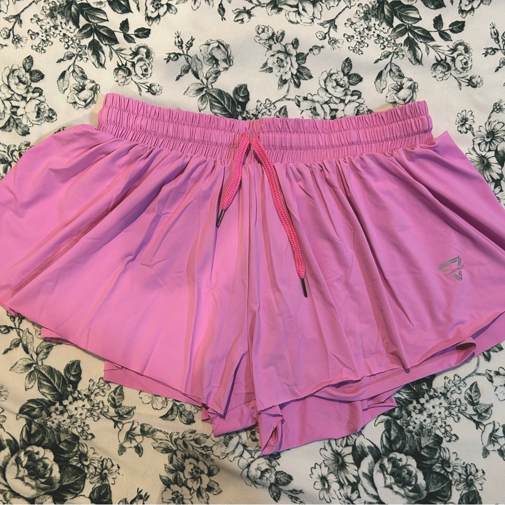 Pink Athletic Women Shorts